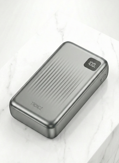 TRONZO PB-05 20,000mAh Power Bank with Built-in Type-C & Lightning Cables | 22.5W Fast Charging