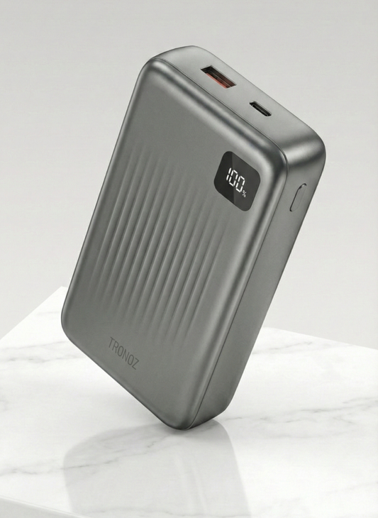 TRONZO PB-05 20,000mAh Power Bank with Built-in Type-C & Lightning Cables | 22.5W Fast Charging