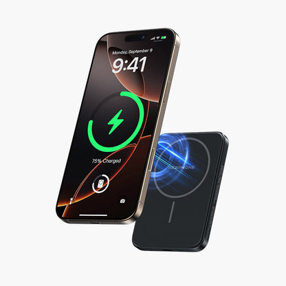 Brendy 10000mAh Magnetic Power Bank – Kevlar Finish, 20W PD & 15W MagSafe Wireless Charging
